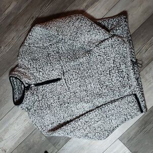 VS PINK | Cozy Teddy Fleece Quarter-Zip Pullover Soft Sherpa Loungewear